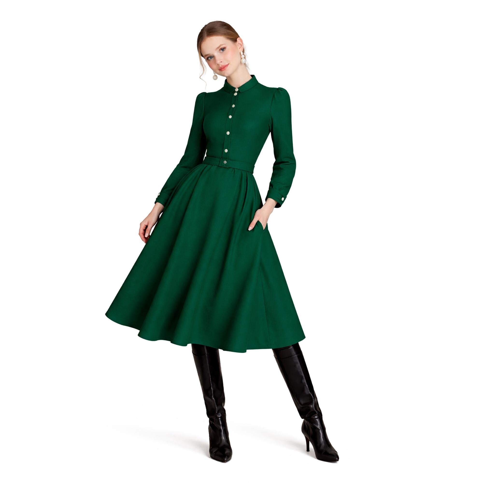 Holiday Dress Emerald Green - Etsy Canada