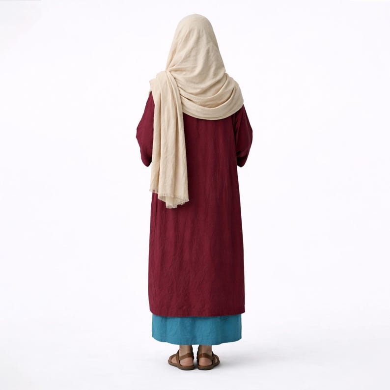 Biblical Women Outfit, Linen Cotton Blend Robe Set, Nativity Costume - Etsy