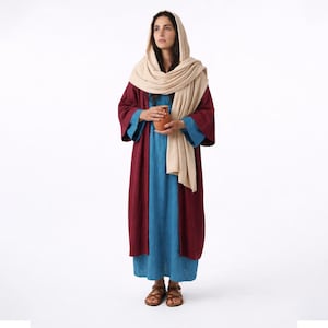 Xpsivponi Disfraz de Jesús para hombre, disfraz de Cristo religioso de la Biblia para Halloween, Z3514, XL