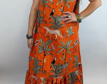 Handmade Kantha dresses from India.  Several colors, sizes, and varieties available.