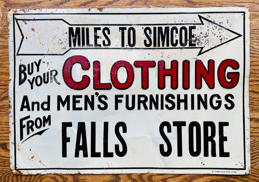 Vintage Mens Clothing Store Sign - Etsy