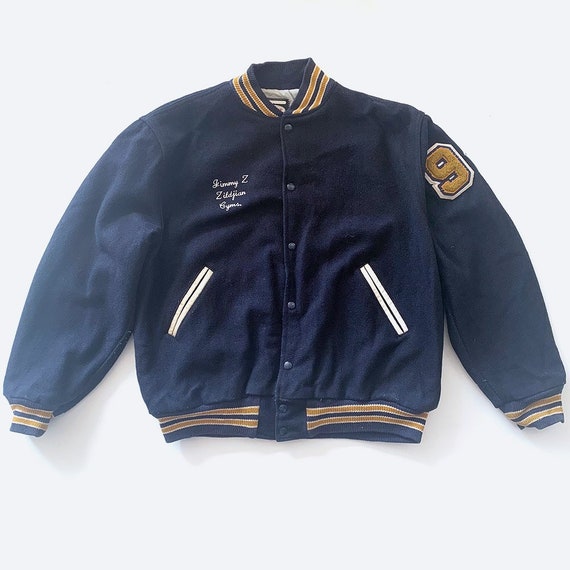 Navy Varsity Bomber Jacket