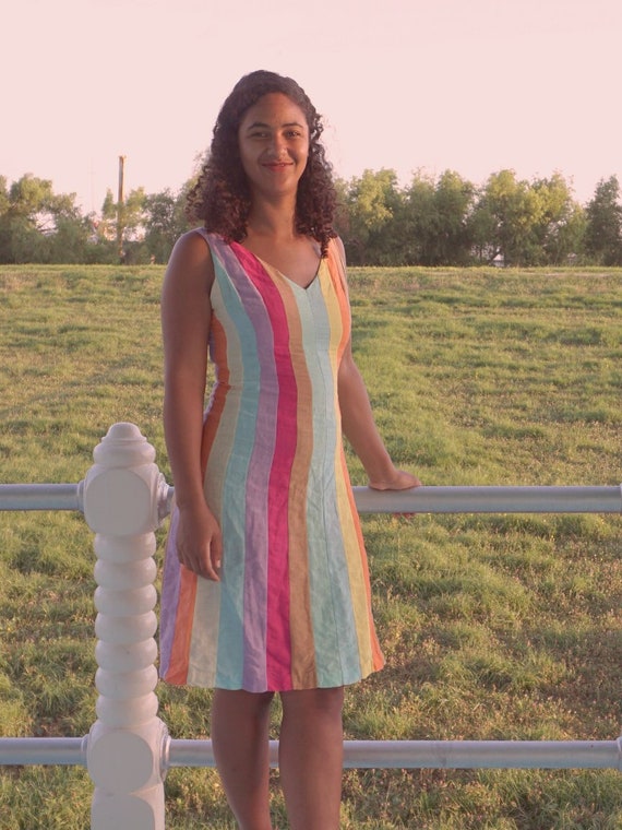Rainbow Panel Dress
