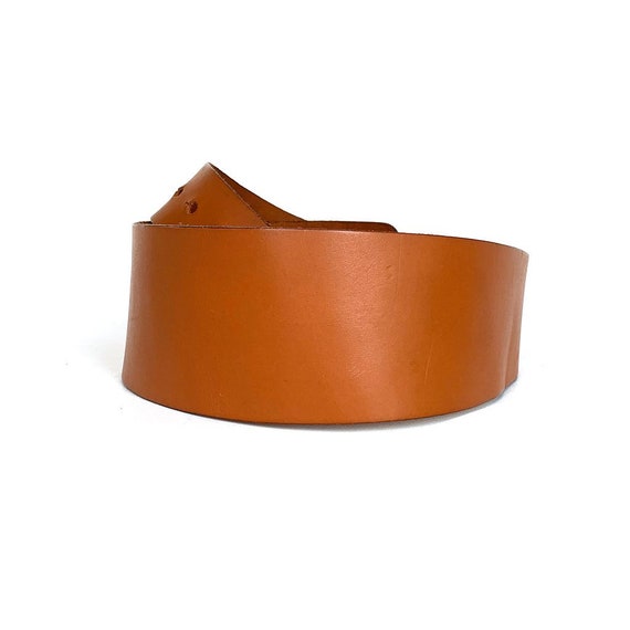 Wide Brown Leather Belt