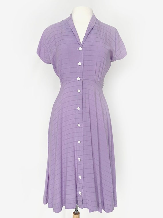 40's Lavender Shirt Dress