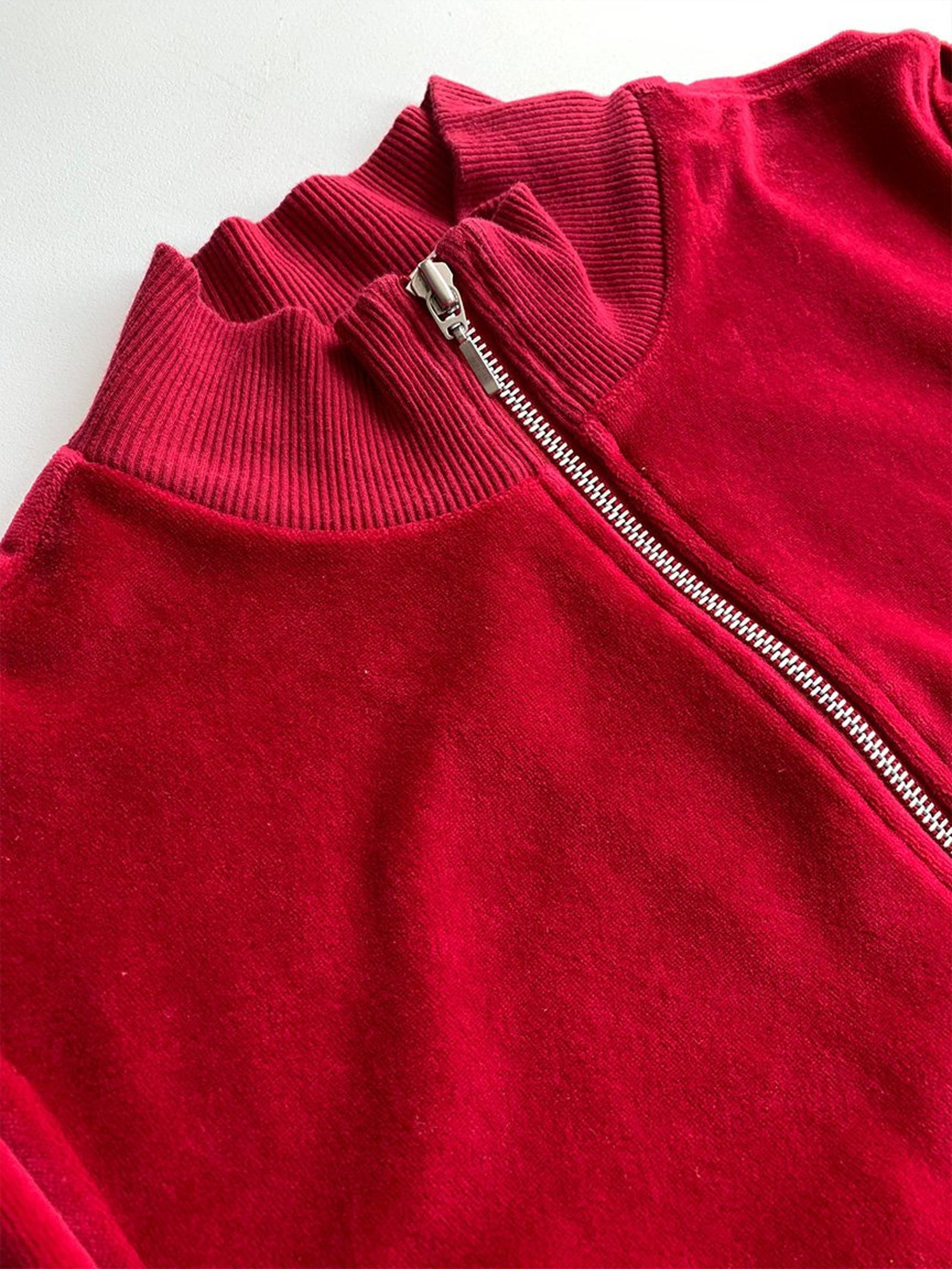 red velour tracksuit womens