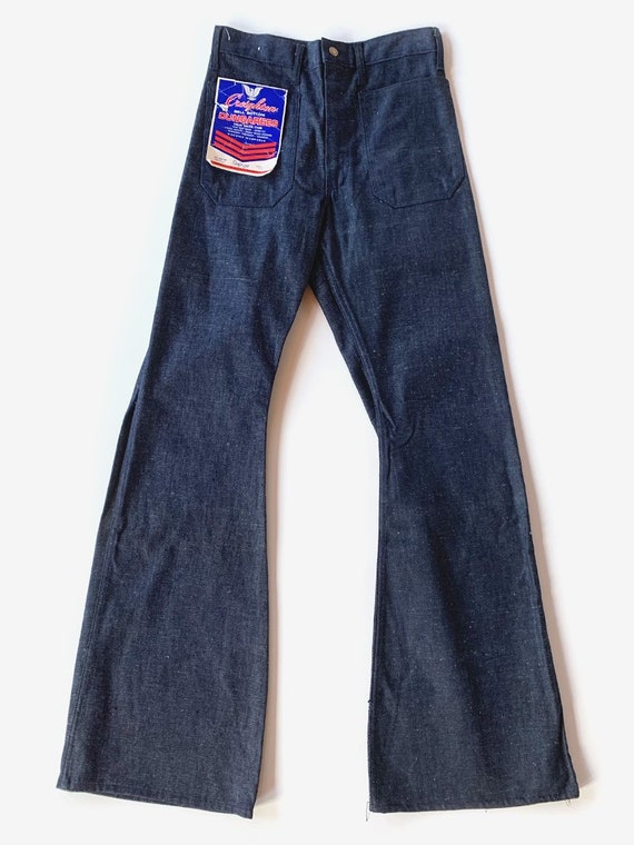 70's Deadstock Dark Wash Bell Bottom Jeans
