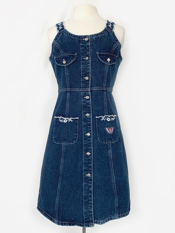 90's Denim Butterfly Dress