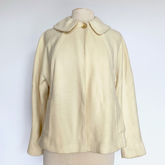 60's Cream Cropped Knit Jacket