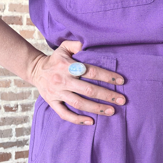 Opal & Silver Ring