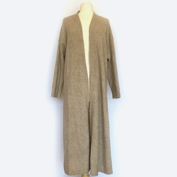 Eileen Fisher Tan Mohair Blend Long Sweater