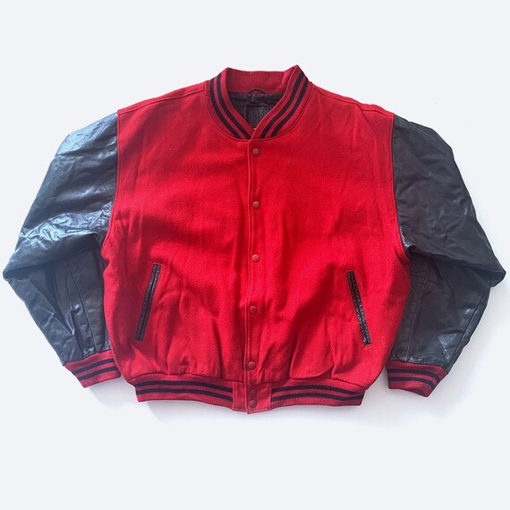 90's GAP Red & Black Bomber Jacket