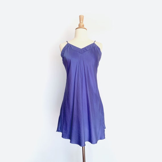 Silk Periwinkle Slip Dress
