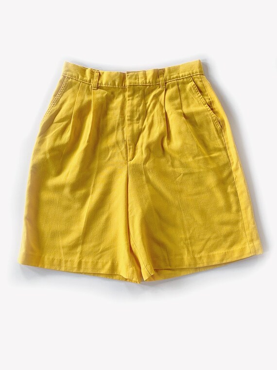 Yellow High Waisted Shorts