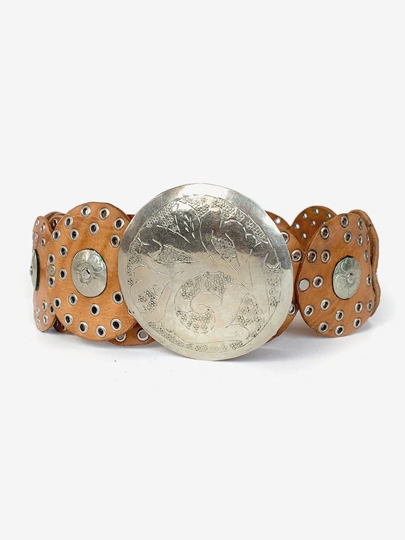 70's Round Leather Belt