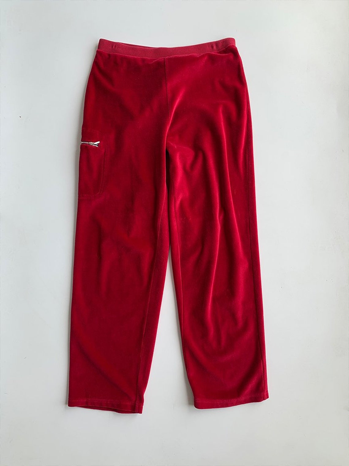 red velour tracksuit womens