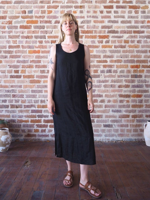 Small Black Linen Dress