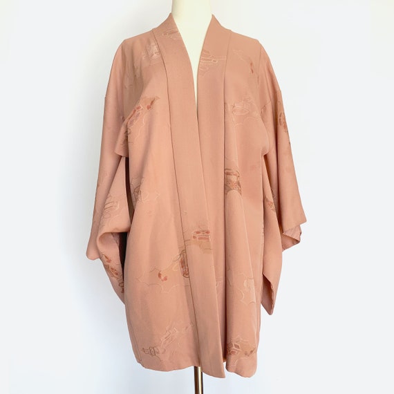 Dusty Rose Silk Short Kimono