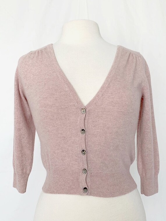Mauve Cashmere Cardigan