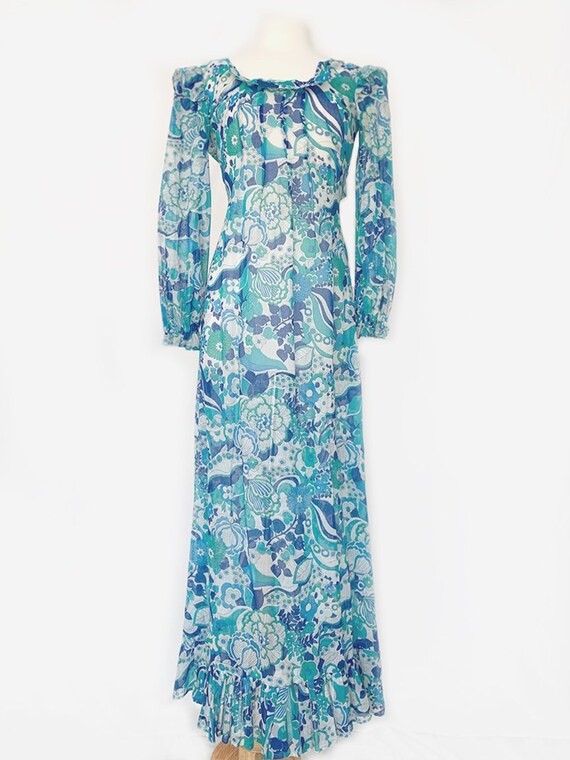 60's Floral Sheer Dress