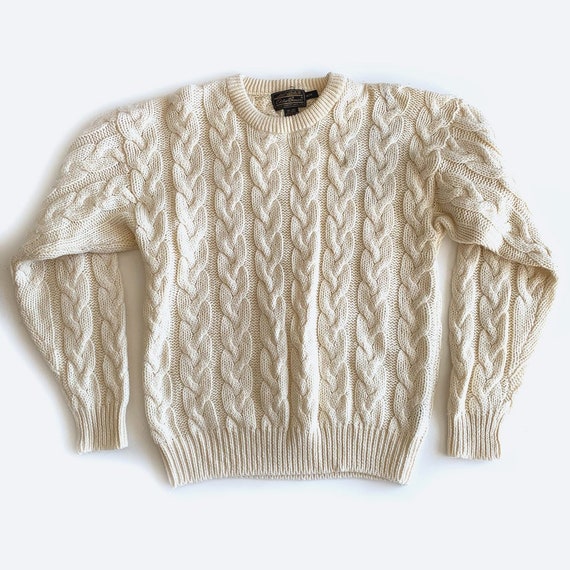 Cream Cable Knit Fisherman Sweater
