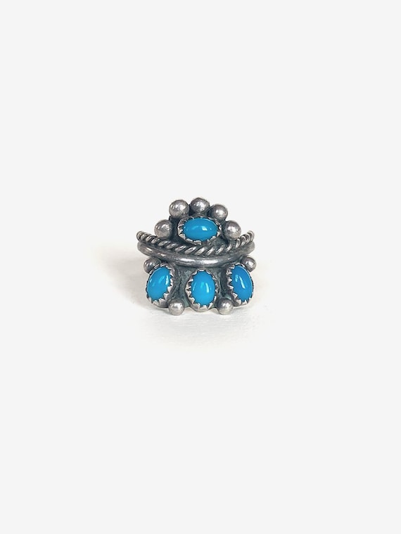 Unique Silver & Blue Turquoise Ring