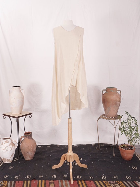 Cream Linen Wrap Tunic