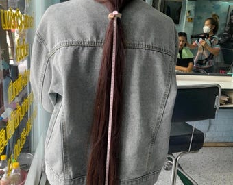 1434 Cola de caballo 100% cabello humano – 19 pulgadas / 48 cm – 77 g – Negro natural liso