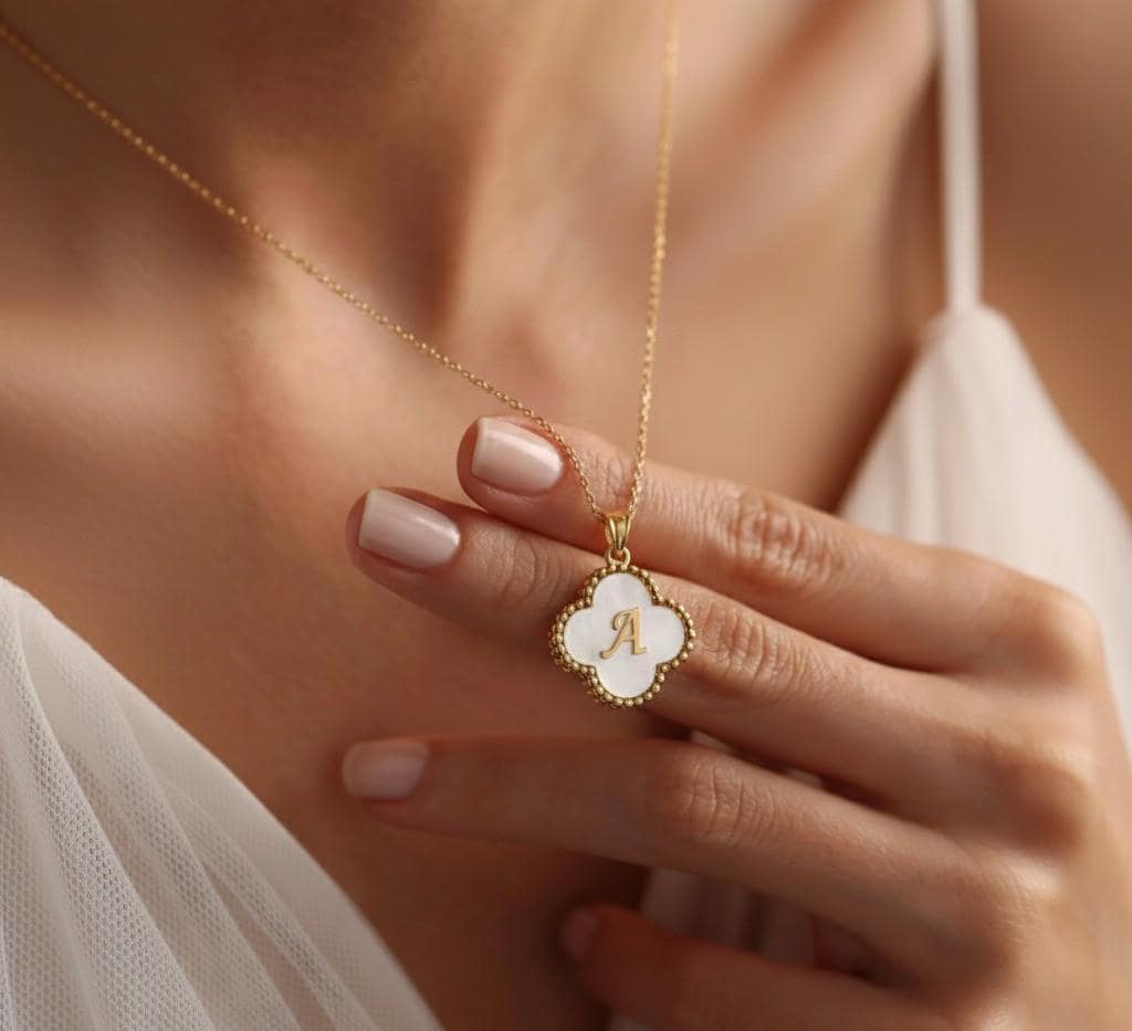 18k clover necklace gold - Etsy 日本