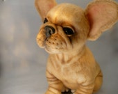 Needle Felted French Bulldog Puppy, by Grannancan DOWN PAYMENT