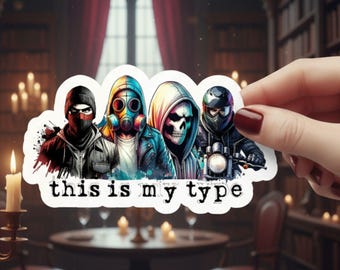 Masked Man Printable Sticker,  Dark Romance, Book Boyfriend, Spicy Romance Reader