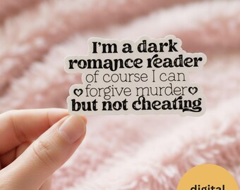 Dunkle Romanze | Buchliebhaber Aufkleber | Schmutz Leser |  Kindle Sticker Booktok | Druckbare/Digitaler Download