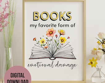 Emotional Damage Book Print – Bookish Decor (Digital Download)