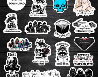 Dark Romance Sticker Bundle | Masked Men | Smut Reader | BookTok | Printable & Digital