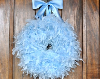 Baby Boy Wreath with Ribbons - Bonnie Harms Designs