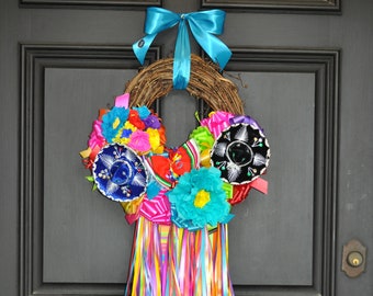 On the Rio Fiesta Wreath with Ribbons