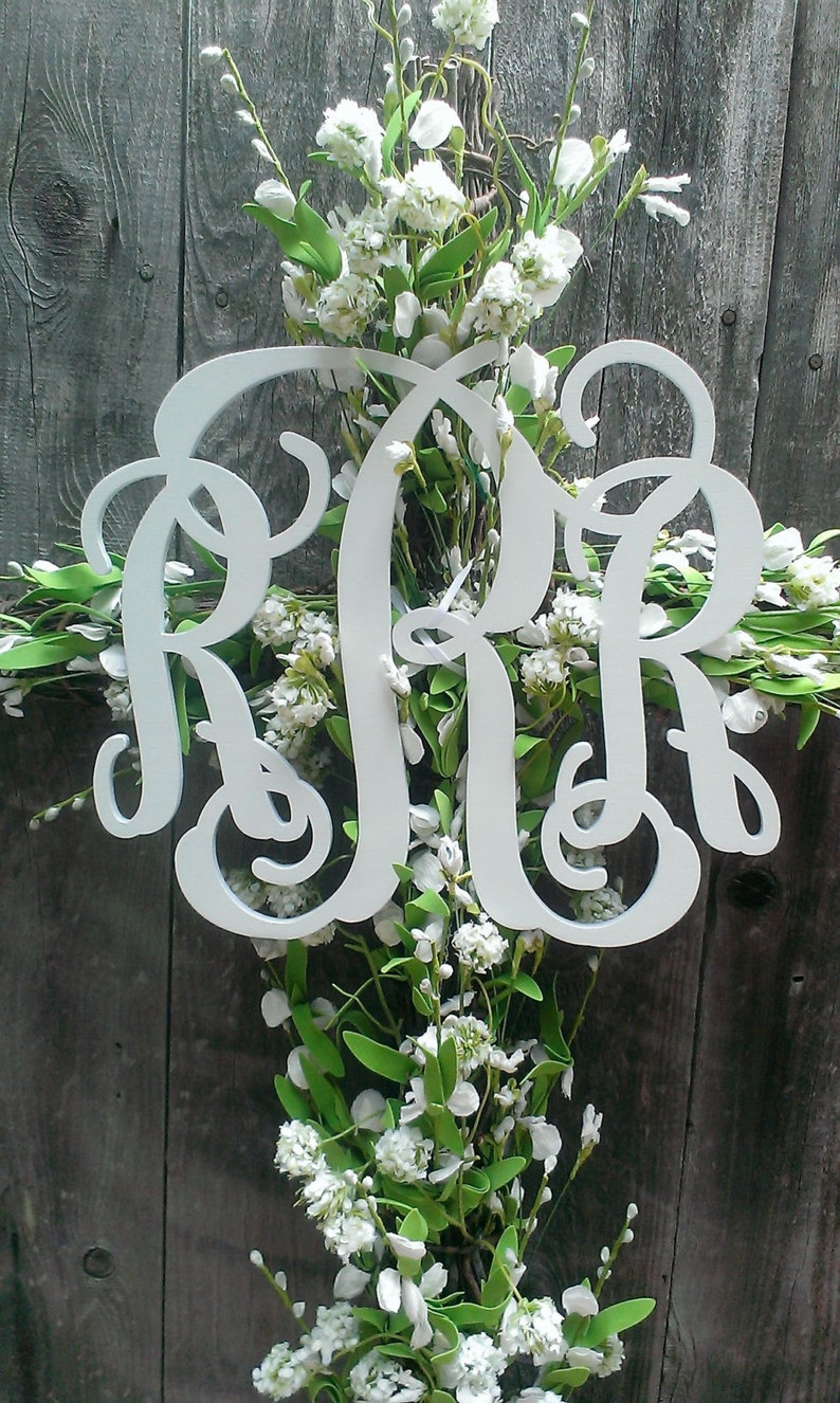 Wedding Cross WreathWedding WreathWedding DecorMonogram Etsy