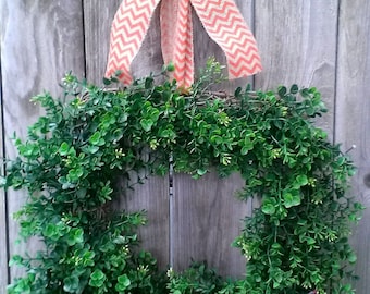 Boxwood Wreath-Faux Boxwood Wreath-Housewarming Gift-Wreath-Square Wreath-Door Wreath-Faux Boxwood Door Wreath-Modern DecorFront Door Wreath