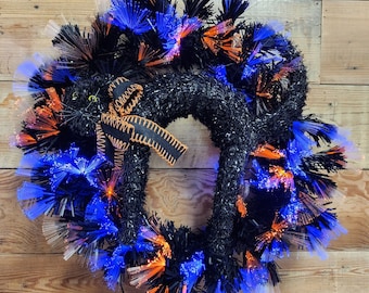 Black Cat Halloween Wreath