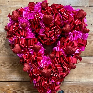 Fiesta Valentine's Heart Wreath Small: 20" x 22" inches
