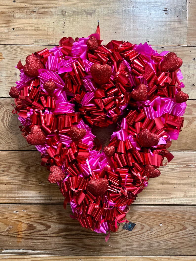 Fiesta Valentine's Heart Wreath Small: 20" x 22" inches