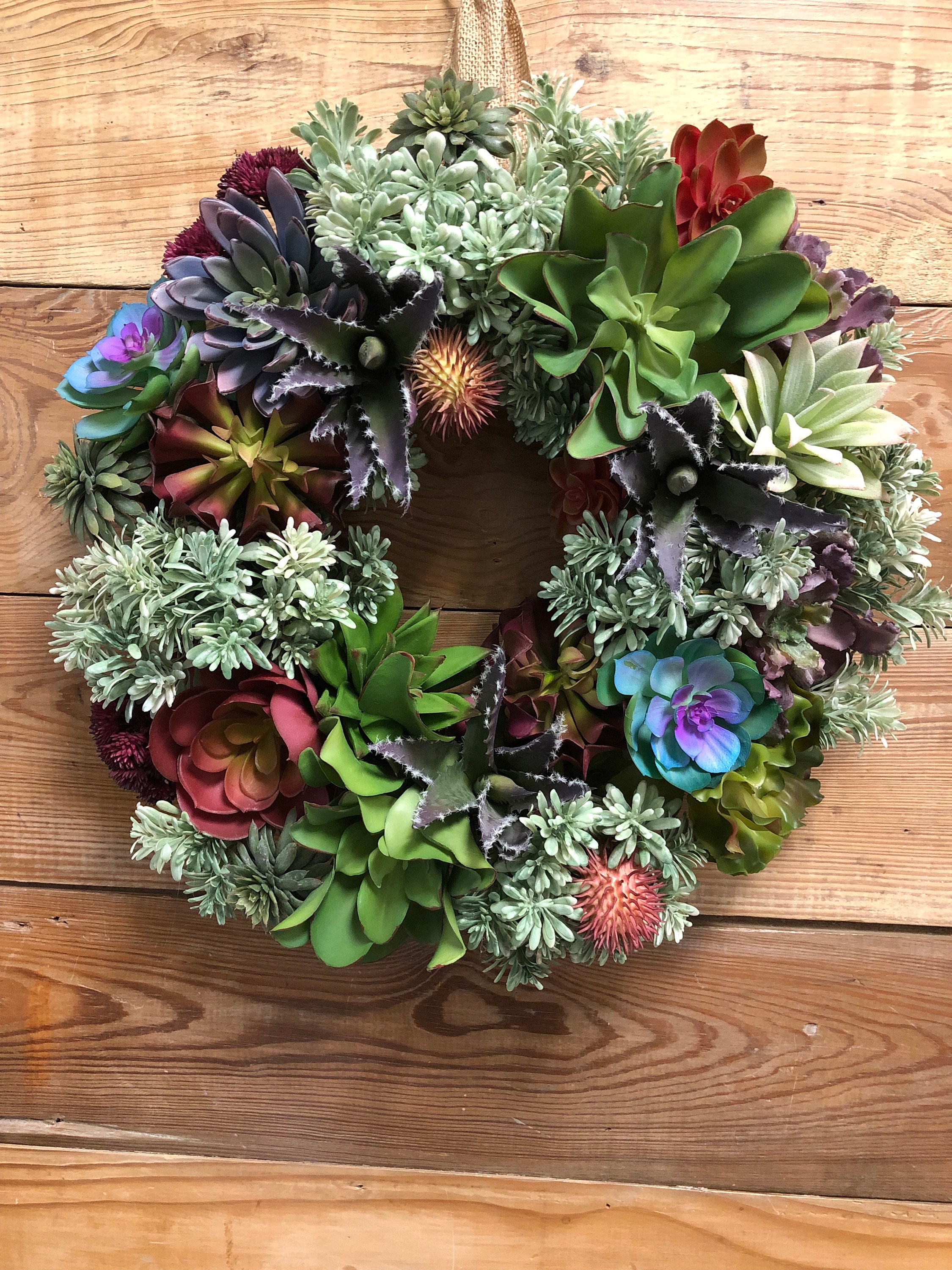 Faux Succulent Wreath Succulent Wreath Succulent Etsy Singapore