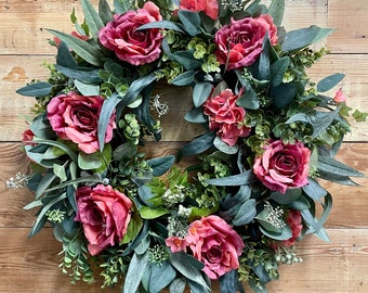 Vintage Rose Wreath