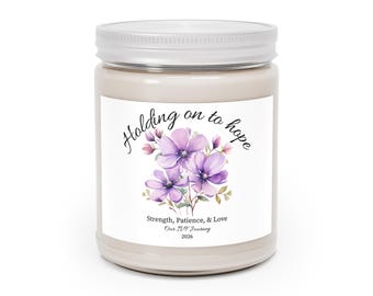 Vela de soja de 9 oz con tapa blanca para la fertilidad.