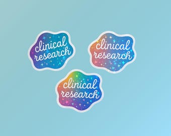 Clinical Research Holographic Sticker (1) | Research Nurse | Clinical Trial | Research Associate | Holographic Science l | Study Coordinator