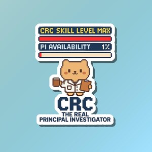 CRC: The Real PI Sticker | Clinical Research | Clinical Trial Sticker | Study Coordinator| Research Associate | Science Cute Vinyl