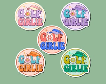 Golf Girlie Aufkleber (Blende) | Golf-Aufkleber | Golf niedliches Mädchen | Golfspielerin | Golfer Geschenk | Damen Golf | Sport Aufkleber | Golf Mädchen