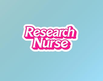 Forschung Nurse (Doll Font) | Klinische Forschung | Klinische Studie Aufkleber | Studienplaner | Wissenschaft Aufkleber | Recherche Monitor