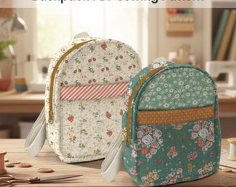 2 Backpack PDF Sewing Pattern Instant Download with Step-by-Step Instructions PDF