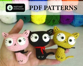 3in1 Chonky Cats Crochet Patterns, Cat Crochet Pattern, Cute Cat Plushies Pattern, Crochet Plushies Pattern Bundle